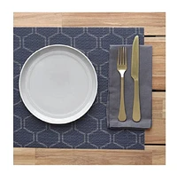 Vinyl Placemat - Navy Honeycomb