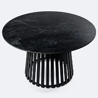 Apollo 48" Round Dining Table - Marble-Look Finish