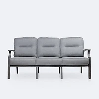 Belvedere Aluminum Sofa - Brushed Grey