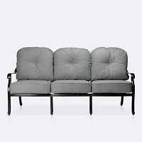 Blanca Sofa – Black Tippet Frame – Dark Grey Cushions