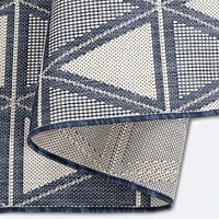 Cabana Outdoor Rug 5'x7' - Navy Triangles