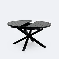 Darwin Round Extendable Dining Table - Black