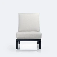 Eros Side Chair, Black Frame, Sand Cushions
