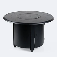 Geometric 40" RD Firepit Table - Black