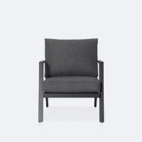 Kyoto Club Chair – Black Frame - Charcoal Cushions