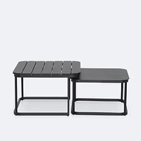 Kyoto Nesting Coffee Table Set - Black Frame
