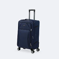 4-Piece Soft Side Spinner Wheels Luggage Set- Navy