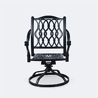 Meghan Swivel Rocker - Black Tippet