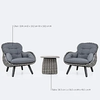 Palm Wicker Set