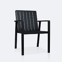 Renfrew Dining Armchair - Black Frame - Carbon Black Cushion