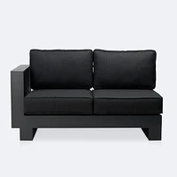 Renfrew Left Hand Facing Loveseat -  Black Frame - Carbon Black Cushion