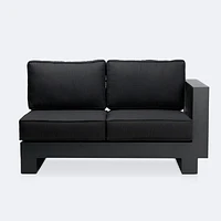 Renfrew Right Hand Facing Loveseat -  Black Frame - Carbon Black Cushion