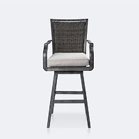 Sunnyvale Swivel Bar Chair - Brushed Grey/Grey