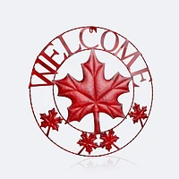 Maple Leaf Welcome Sign