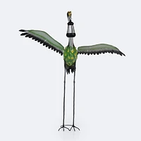 Green Crane with Solar Lights