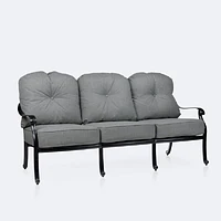 Blanca Sofa Conversation Set – Black Tippet Frame – Dark Grey Cushions