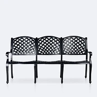 Reel Weave 3-Seater Bench - Black Tippet