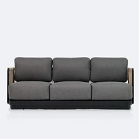 Tova Sofa - Black Frame, Ash Gray Cushions