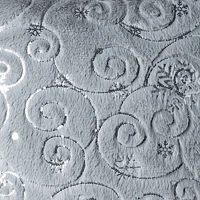 Furry Pillow-Silver Snowflakes