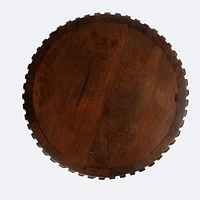 Ambrose Drum Accent Table - Walnut