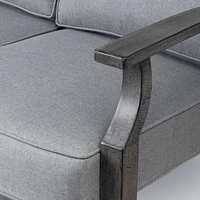 Belvedere Aluminum Sofa - Brushed Grey