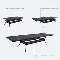 Breeze Small Extendable Dining Table - Black Tippet