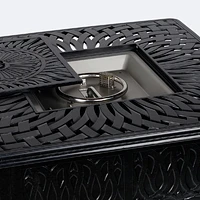 Breeze 42" Square Firepit Table - Black Tippet