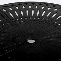 Breeze 48" Round Dining Table – Black Tippet