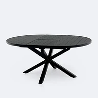 Darwin Round Extendable Dining Table - Black