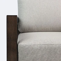 Denver Sofa - Brushed Chocolate Frame - Tan Cushions