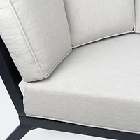 Eros Corner Chair, Black Frame, Sand Cushions