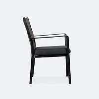Finn Dining Chair - Black Frame - Carbon Black Cushion