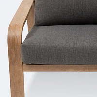 Harbour Conversation Set - Woodlook Frame - Dark Grey Cushions