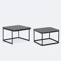 Kyoto Nesting Coffee Table Set - Black Frame