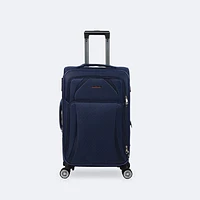 4-Piece Soft Side Spinner Wheels Luggage Set- Navy