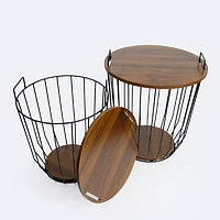 Storage Table - Wood Look Top - Small