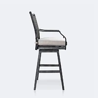 Sunnyvale Swivel Bar Chair - Brushed Grey/Grey