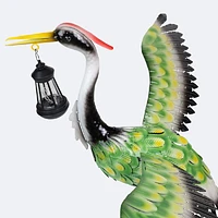 Green Crane with Solar Lights
