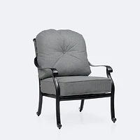 Blanca Sofa Conversation Set – Black Tippet Frame – Dark Grey Cushions