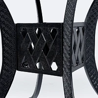 Weave 36" Square Dining Table- Black Tippet