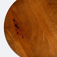Ambrose Hourglass Accent Table - Natural Shesham