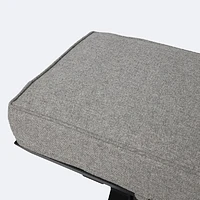 Dakota Bench - Black Frame, Grey Cushion