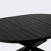 Darwin Round Extendable Dining Table - Black