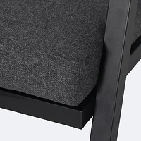 Kyoto Club Chair – Black Frame - Charcoal Cushions