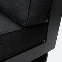 Renfrew Corner Chair -  Black Frame - Carbon Black Cushion