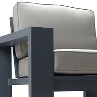 Shoreline Club Chair - Dark Grey Frame, Spectrum Dove Cushions