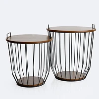 Storage Table - Wood Look Top - Small