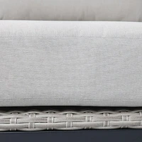 Troy Corner Chair - Black Frame - Beige Cushions