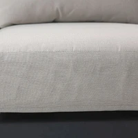 Troy Side Chair- Black Frame - Beige Cushions