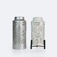 Metal Solar Lantern - Silver